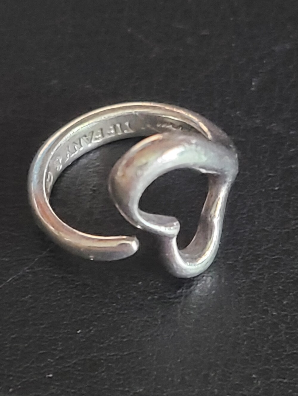 Tiffany & Co. Sterling Silver Open Heart Ring